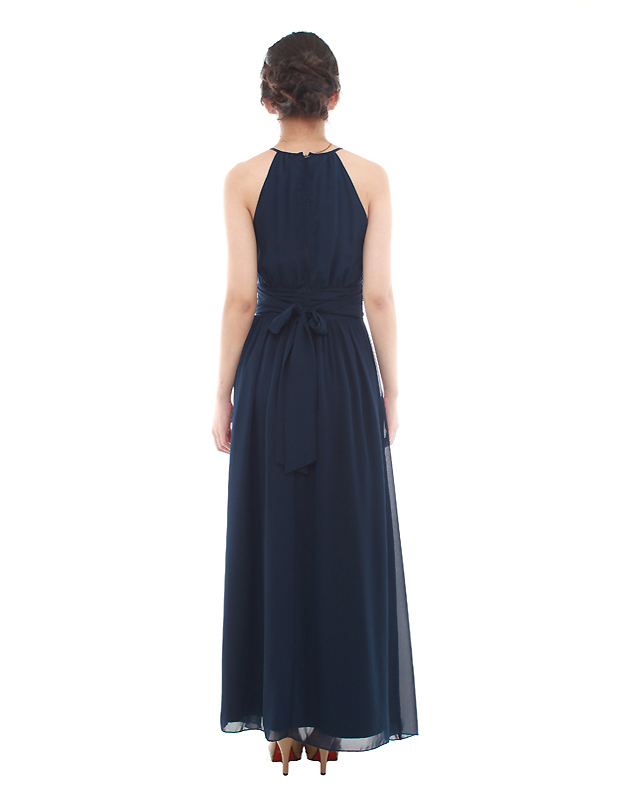 Ava Maxi Dress in Navy Blue